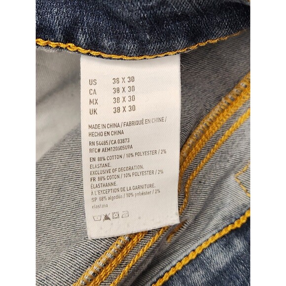 American Eagle Jeans Men's 38x30 Slim Straight Airflex + Blue Denim Lot Of 3 - Picture 10 of 16